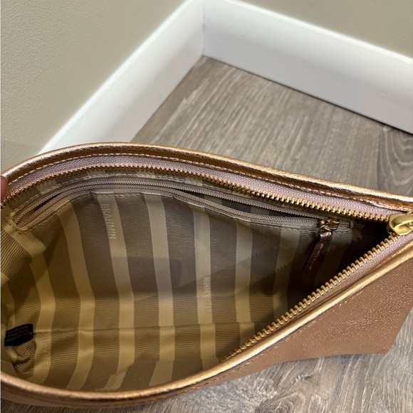 Brahmin Kayla Rose Gold New Wristlet/ Clutch